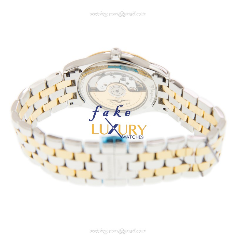 Longines L4.874.3.21.7 FLAGSHIP Automatic Stainless Steel Replica Watch - White Dial, Silver & Gold - Image 4