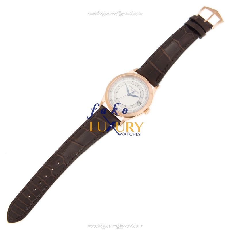 Patek Philippe 5296R-001 Calatrava Replica Watch Automatic Silver Dial 18kt Rose Gold - Image 2