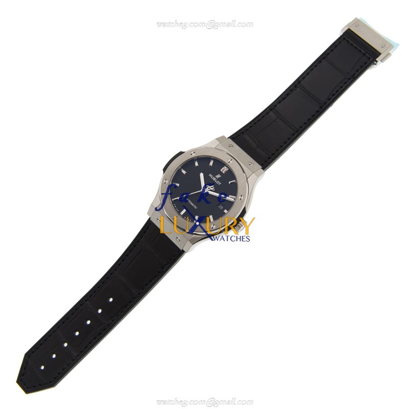Hublot 542.NX.1171.LR Automatic Titanium Classic Fusion Replica Watch | 42mm Black Dial Alligator - Image 2