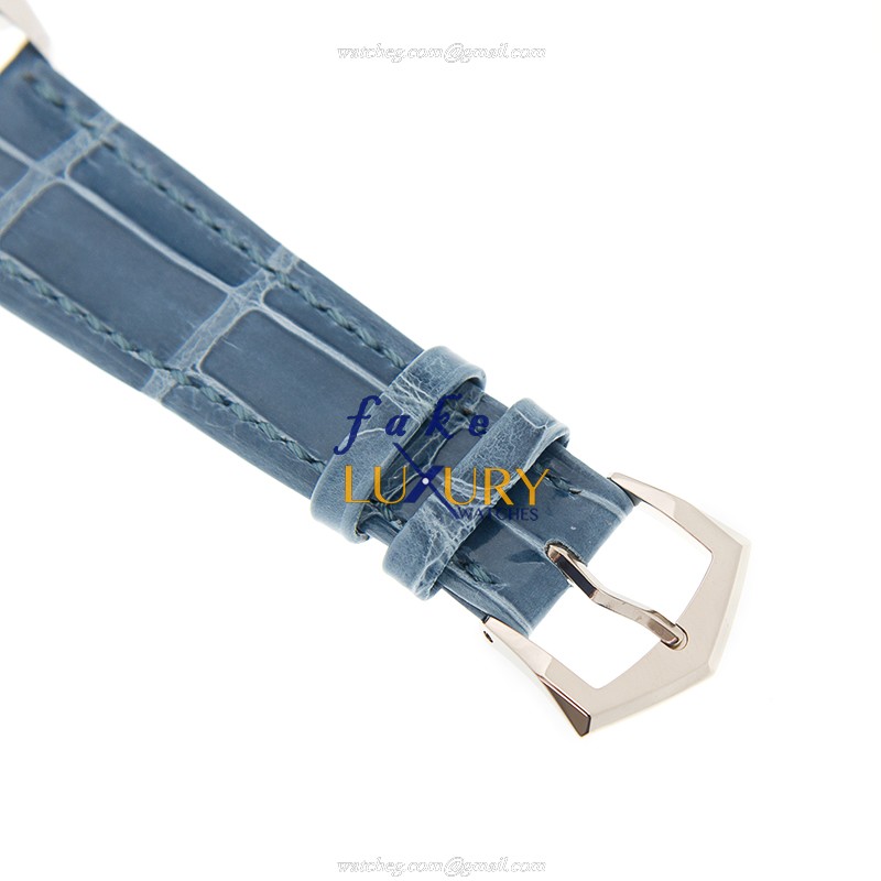 Patek Philippe 4947G-010 COMPLICATIONS 18kt White Gold Diamond Automatic Blue Alligator Replica - Image 4