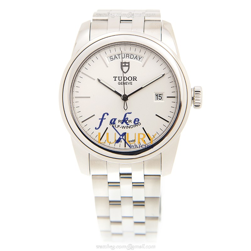 Tudor 56000-68060-WT GLAMOUR DATE Auto Stainless Steel Case Sapphire Crystal White Dial Silver - Image 2