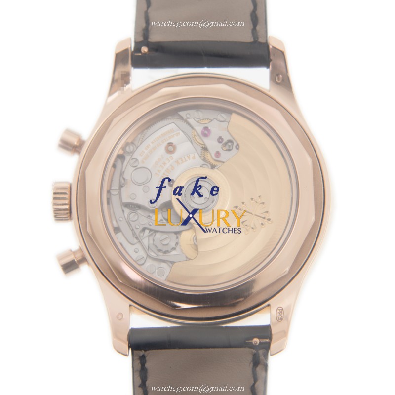 Patek Philippe 5961R-001 COMPLICATIONS Automatic 18kt Rose Gold Diamonds Black Dial Replica Watch - Image 3