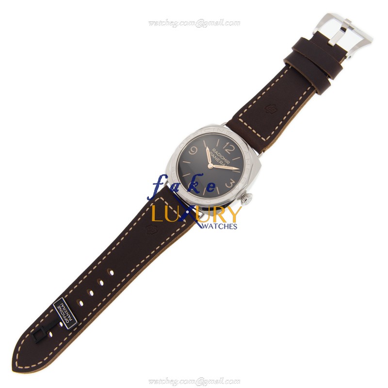 Panerai PAM00685 RADIOMIR Manual Wind Replica, 47mm SS Case, Black Dial, Brown Leather Strap Watch - Image 2