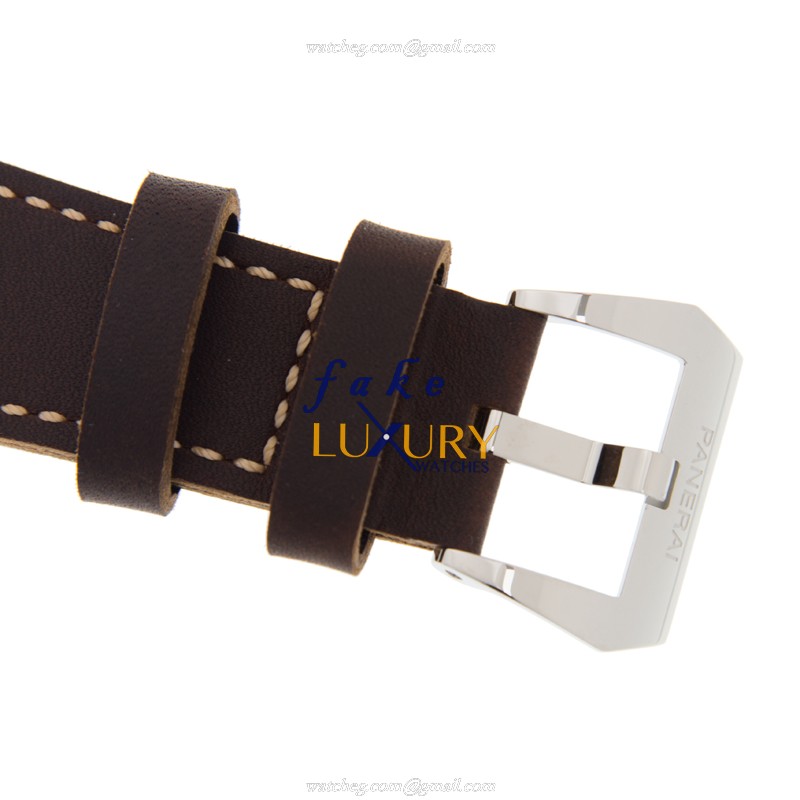 Panerai PAM00685 RADIOMIR Manual Wind Replica, 47mm SS Case, Black Dial, Brown Leather Strap Watch - Image 4