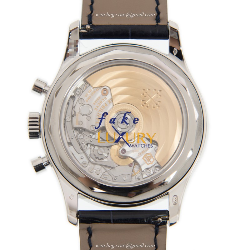 Patek Philippe 5961P-001 - Replica Watch - Automatic - 18kt White Gold & Diamond - Dark Blue Dial - Image 3