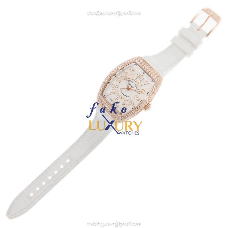 Franck Muller V 29 SC AT FO D 5N.BC VANGUARD Replica Watch - Automatic - White Dial - Alligator - Image 2