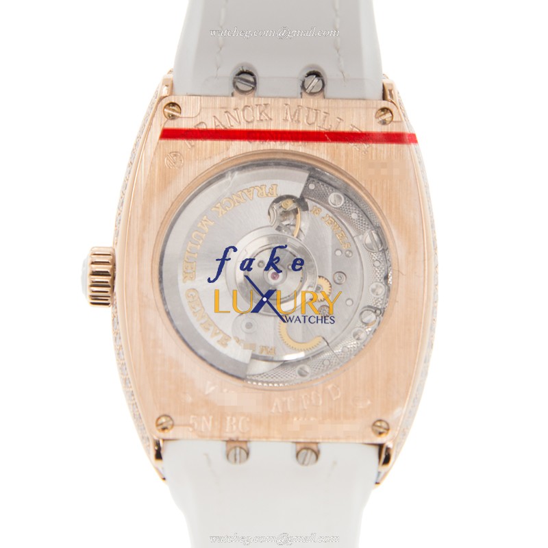 Franck Muller V 29 SC AT FO D 5N.BC VANGUARD Replica Watch - Automatic - White Dial - Alligator - Image 3