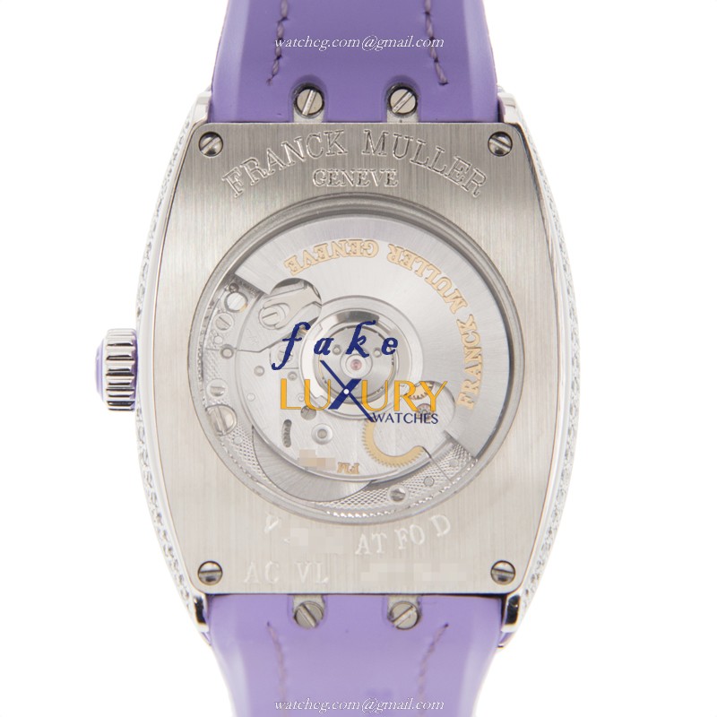 Franck Muller V29 SC AT FO D AC.VL Replica Watch, Automatic Movement, White Dial, Purple Alligator - Image 3