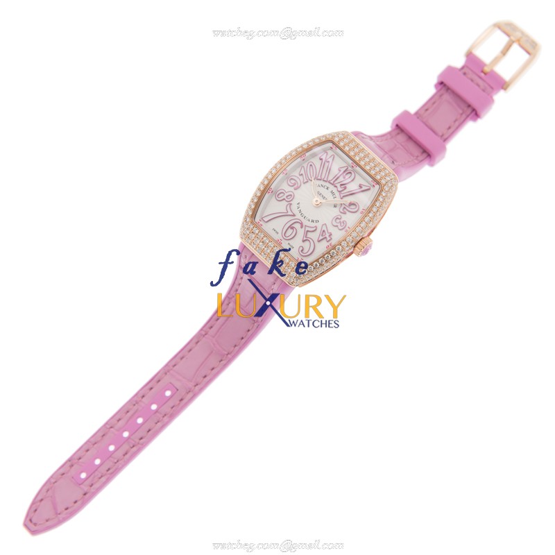 -5N.RS-Franck Muller V 29 QZ D Vanguard Quartz 18kt Rose Gold Diamond Replica Watch - Image 2