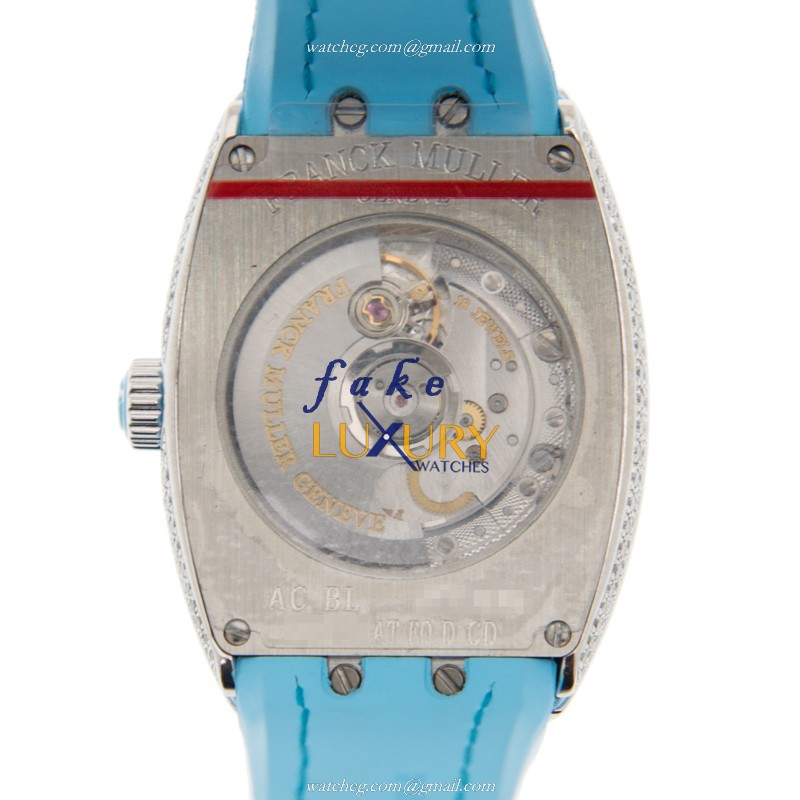 Franck Muller V 29 SC AT FO D CD AC.BL Vanguard Replica Watch, Automatic, Silver Dial, Blue - Image 3