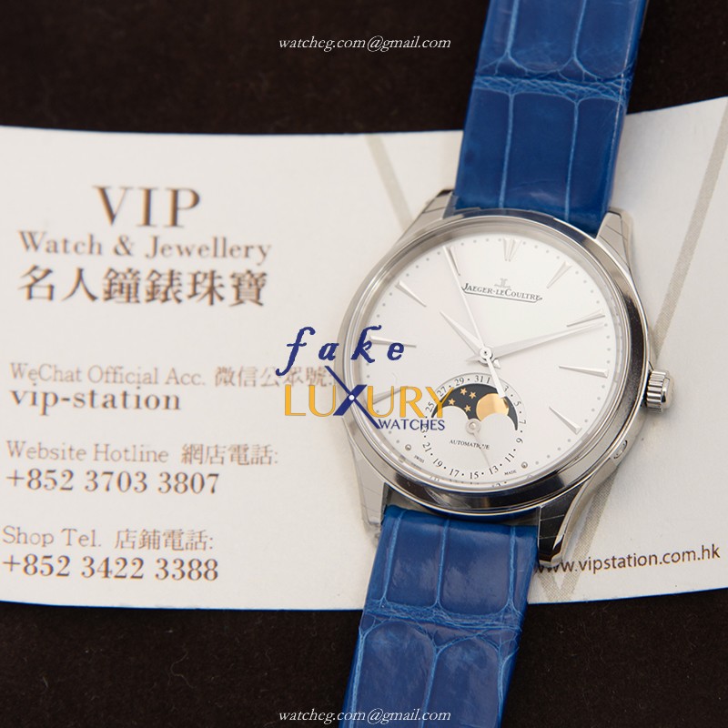 Jaeger-Lecoultre Q1258420 MASTER ULTRA THIN Automatic Stainless Steel Watch - Replica - Blue - Image 4