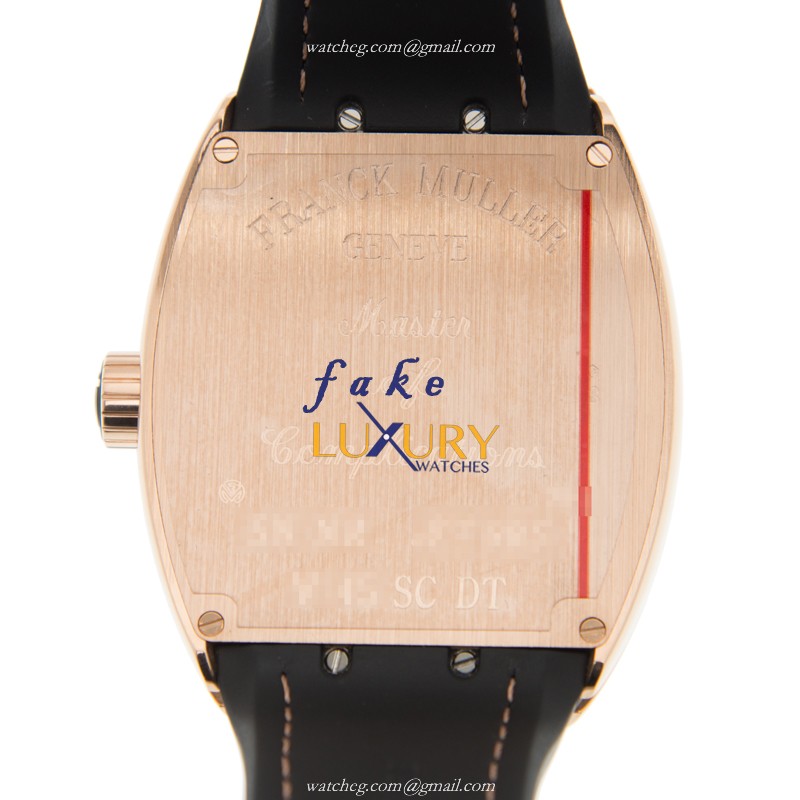 Franck Muller V 45 SC DT 5N.NR VANGUARD Replica Watch, Automatic, 44mm, Black Dial, Rose Gold Case - Image 3