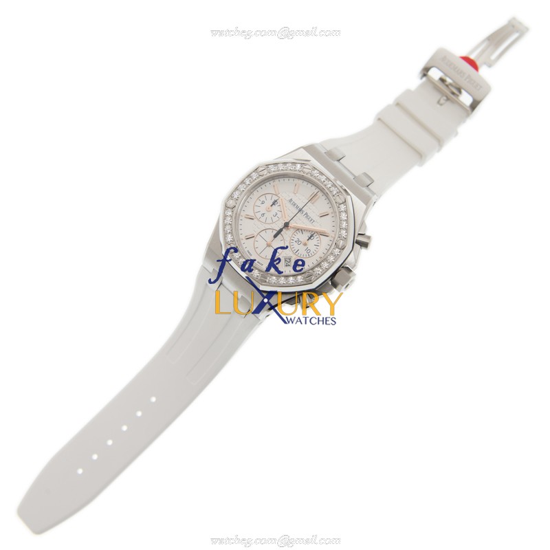 26144STZZD010CA01 - Audemars Piguet Royal Oak Offshore Replica Watch Automatic White Dial Diamonds - Image 2