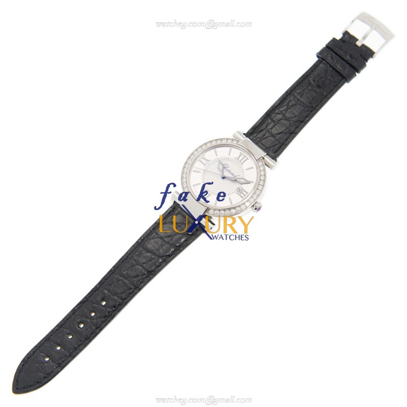 Chopard 388532-3003 IMPERIALE Quartz Replica Watch, Stainless Steel & Diamond Bezel, White Dial - Image 2