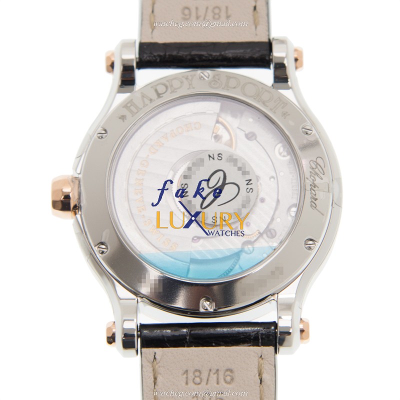 - 278559-6001 CHOPARD HAPPY SPORT Automatic 18kt Rose Gold Replica Watch - White Dial - Image 3
