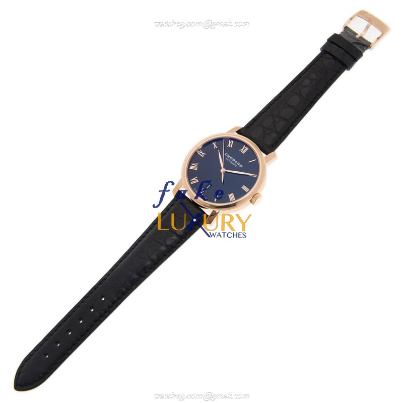 Chopard 161278-5006 Classic Replica Watch, Automatic Movement, 18kt Rose Gold Case, Black Dial - Image 2