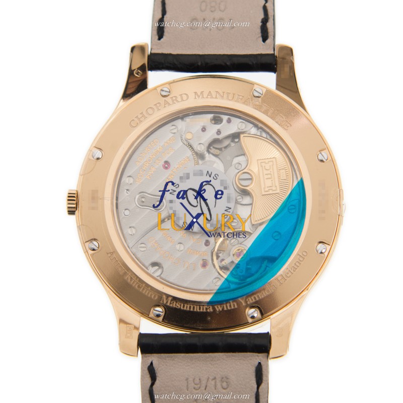 Chopard 161902-5048 L.U.C Automatic | 18kt Rose Gold | Case 39.5mm | Sapphire Crystal | Black - Image 3
