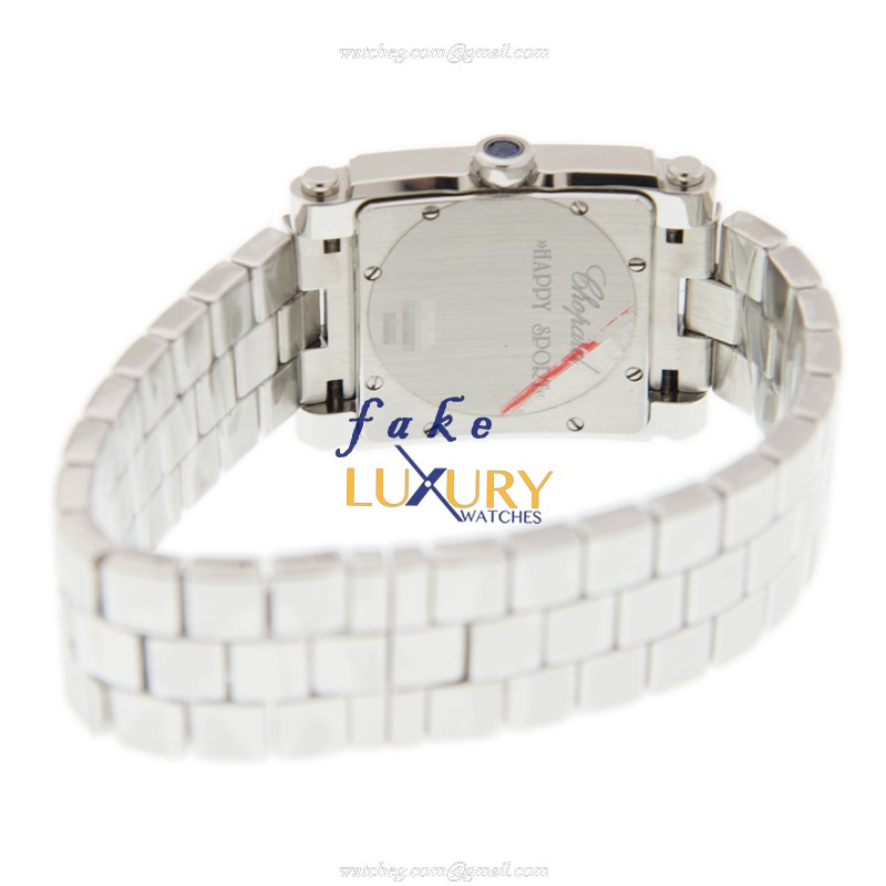 - 278496-3001 Chopard Happy Sport Quartz Stainless Steel Replica Watch - White Dial, Silver - Image 4