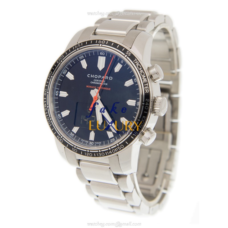 Chopard 158518-3001 MILLE MIGLIA GT XL Quartz Steel Case Black Dial Silver Strap Replica Watch - Image 3