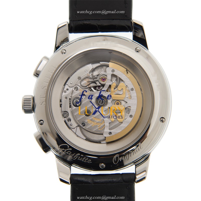Glashutte 1-39-34-21-42-04 Senator Manual Winding Skeletonized Replica Watch, Automatic, Silver - Image 3