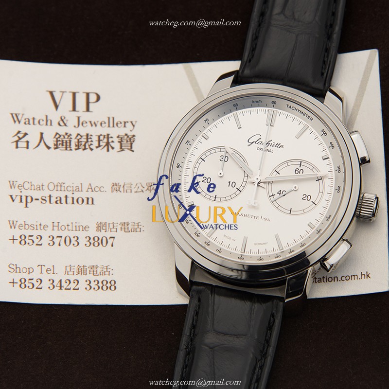Glashutte 1-39-34-21-42-04 Senator Manual Winding Skeletonized Replica Watch, Automatic, Silver - Image 5