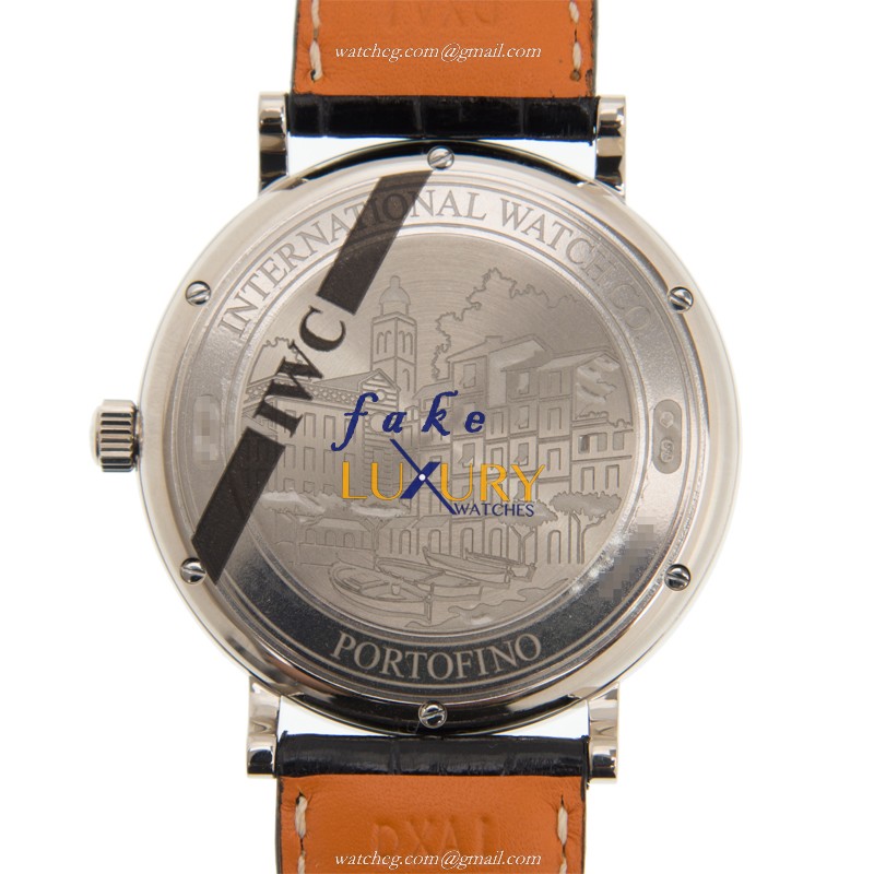 IWC IW356514 Portofino Replica Watch With Automatic Movement, Silver Dial, Diamond Bezel - Image 3
