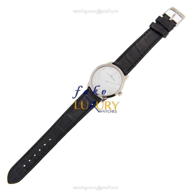 Girard Perregaux 49528-53-771-CK6A Replica Watch, 1966 Automatic, 18kt White Gold Case, White Dial - Image 2
