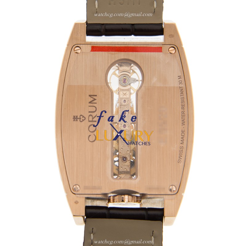 Corum 113.158.85-0001 GD34 Bridge Manual Wind 18kt Rose Gold Diamond Replica Watch - Image 3