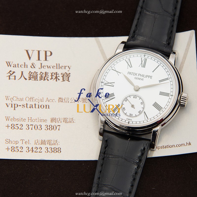 5078P-001 - Patek Philippe Grand Complications Replica Watch - Platinum 38mm White Dial - Image 5