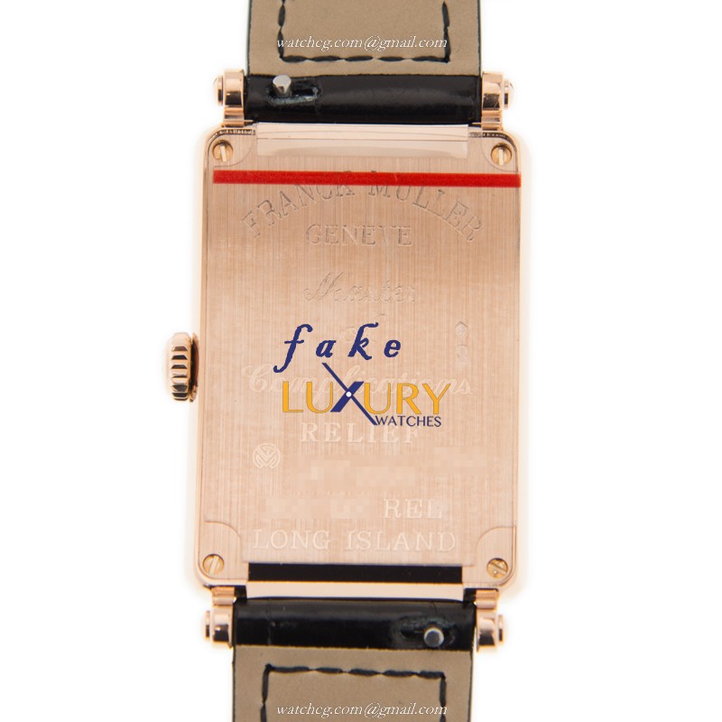 Franck Muller 952 QZ REL 5N Long Island Replica Watch With Quartz Movement, 18kt Rose Gold Case - Image 3