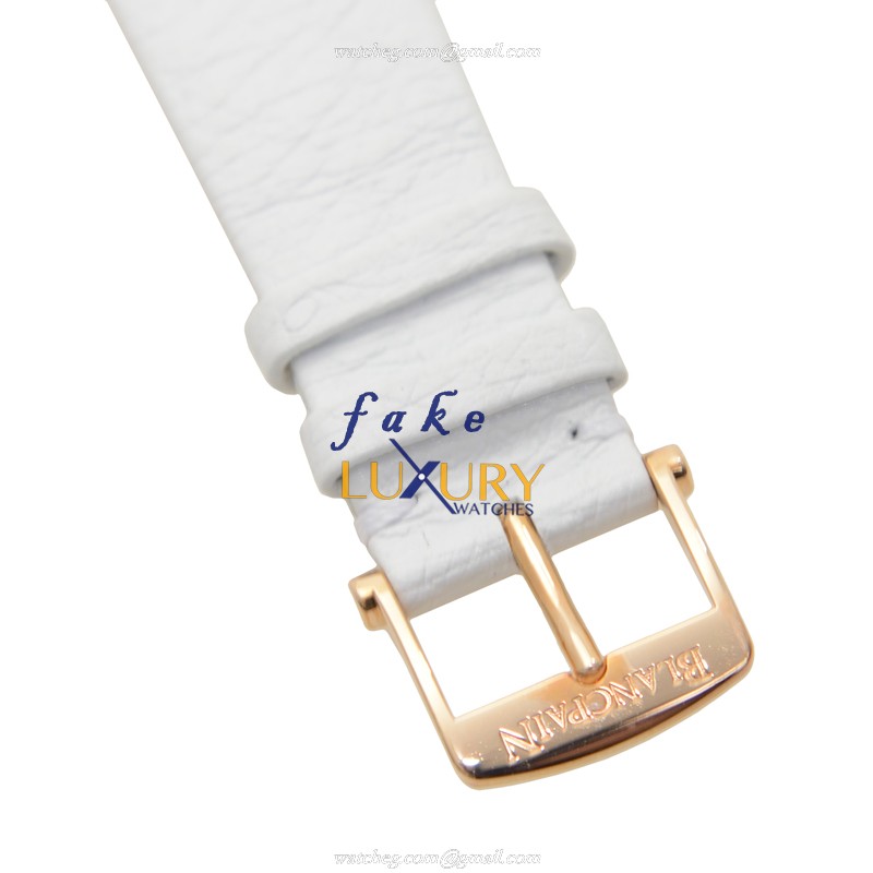 Blancpain 3626-2954-58A Women's Automatic 18kt Rose Gold Diamond White Dial Replica Watch - Image 4