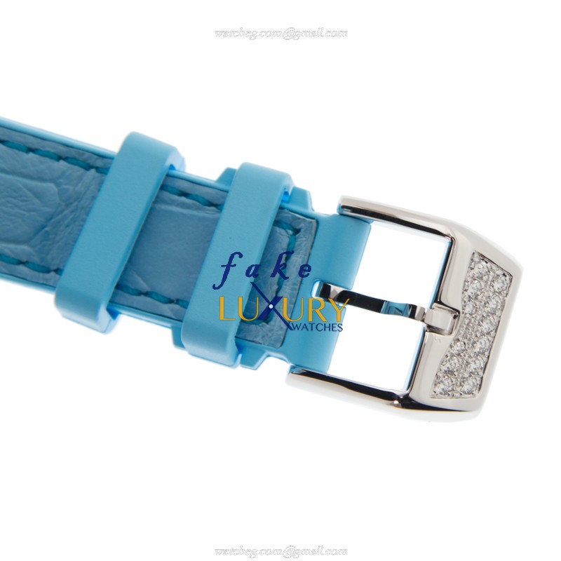 Franck Muller V 32 QZ D AC.BL VANGUARD Replica Watch, Quartz, Silver Dial, Blue Alligator Strap - Image 4