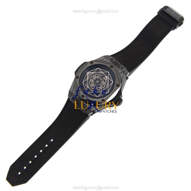Hublot 415.CX.1114.VR.MXM17 - Replica Watch - Automatic - Ceramic Case - Black Dial & Rubber Strap - Image 2