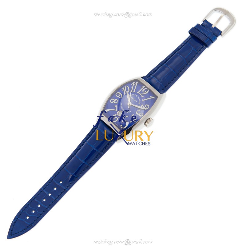 Franck Muller 8880 B SC DT AC - BLUE Replica Watch With Automatic Movement, Blue Dial, Steel Case - Image 2