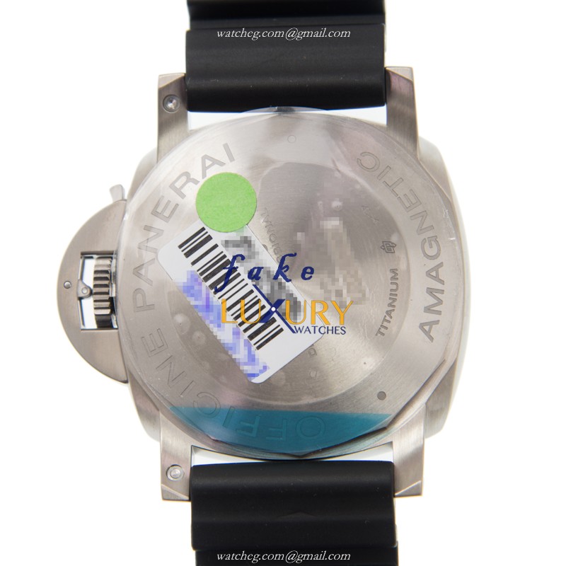 Panerai PAM01389 Luminor Replica Watch - Automatic - Titanium Case - Black Dial - Rubber Strap - Image 3