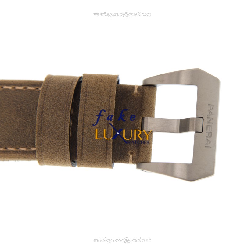Panerai PAM01351 LUMINOR Auto Titanium - Brown Dial - Cowhide Strap Replica Watch - Image 4