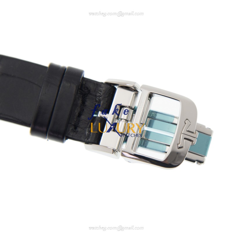 Jaeger-Lecoultre Q2618430 REVERSO Quartz Stainless Steel Replica Watch - Silver Dial, Black Leather - Image 4