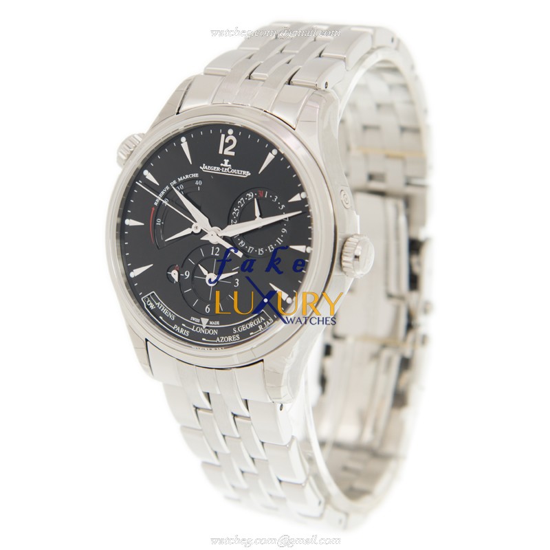 Jaeger-Lecoultre Q1428171 Replica Watch, Ultra Thin, Automatic, Stainless Steel, Black Dial, Silver - Image 3