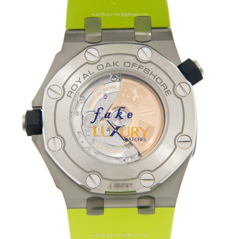 Audemars Piguet Royal Oak Offshore Replica Watch 15710ST.OO.A038CA.01, Green Dial, Rubber Strap - Image 3