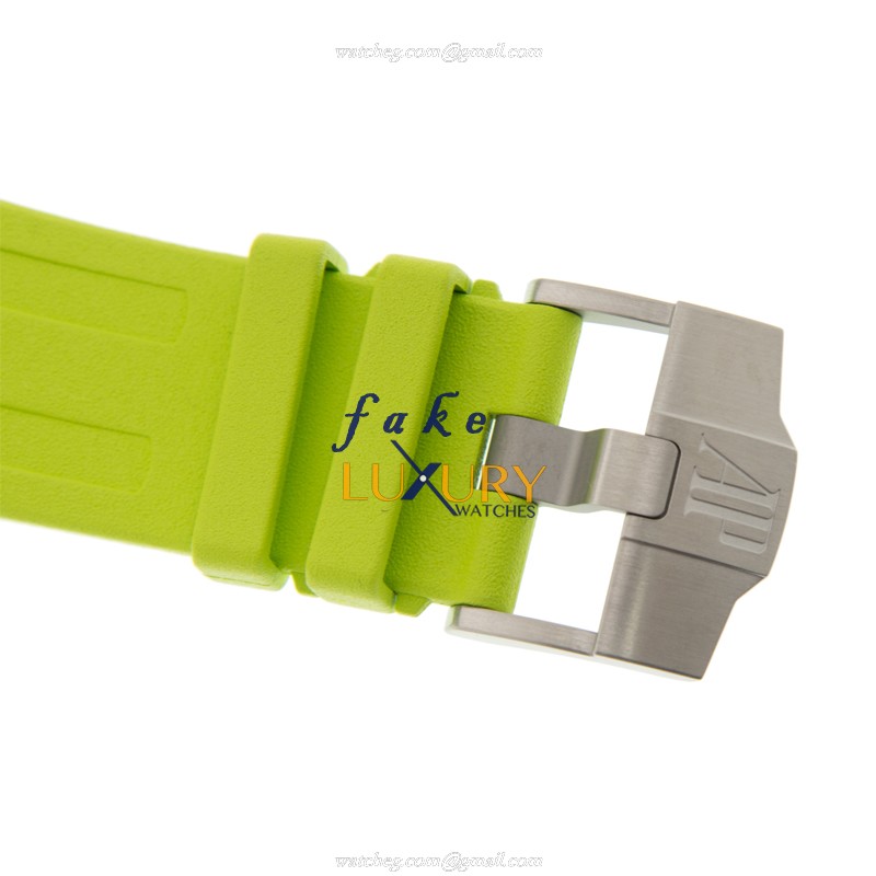 Audemars Piguet Royal Oak Offshore Replica Watch 15710ST.OO.A038CA.01, Green Dial, Rubber Strap - Image 4