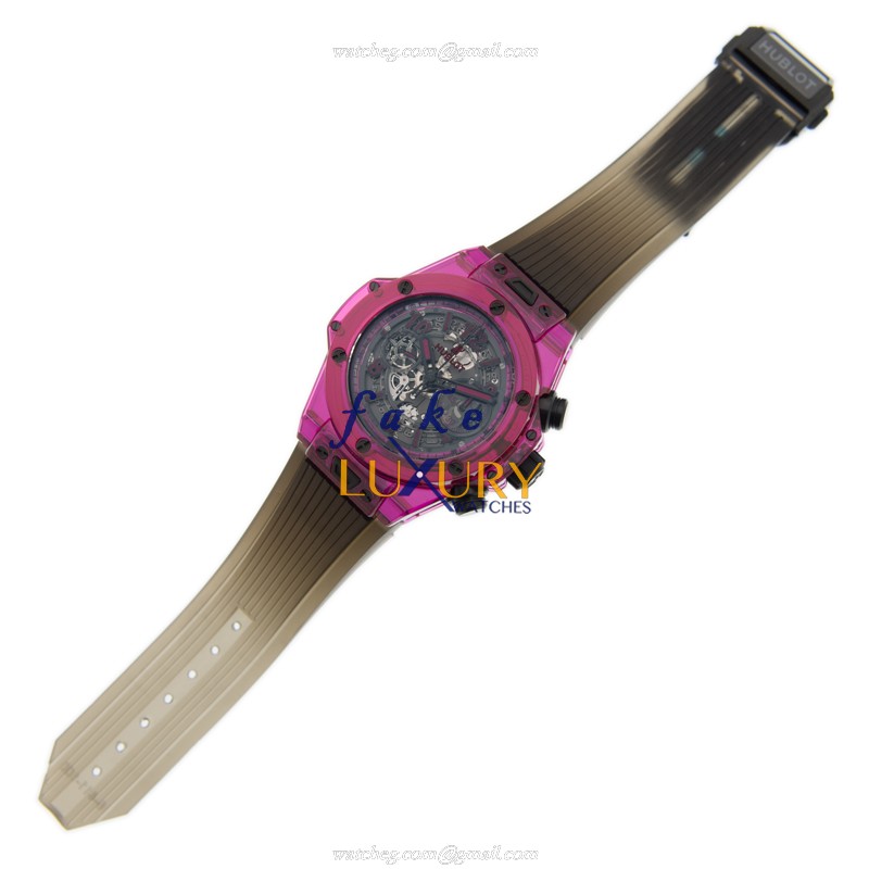 -411.JR.4901.RT - Hublot BIG BANG Automatic Red Sapphire Crystal Replica Watch - Black Dial & - Image 2
