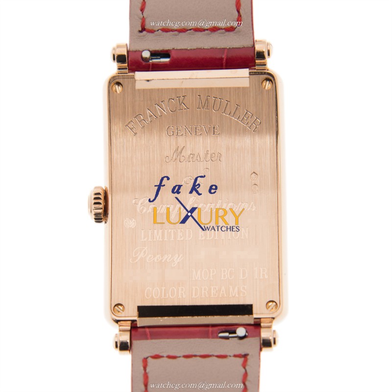Franck Muller 952 QZ REL MOP BC D 1R COL DRM 5N Replica Watch, Rose Gold & Diamond Case, White MOP - Image 3
