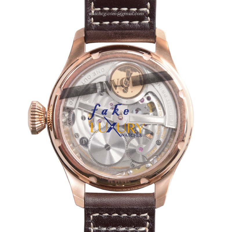 IWC IW502802 Replica Watch Automatic 18kt Rose Gold Dark Blue Dial Brown Cowhide Strap - Image 3