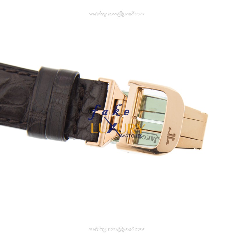 Jaeger-Lecoultre Q1652410 Master Ultra Thin Automatic 18kt Rose Gold Replica Watch Beige Dial Black - Image 4