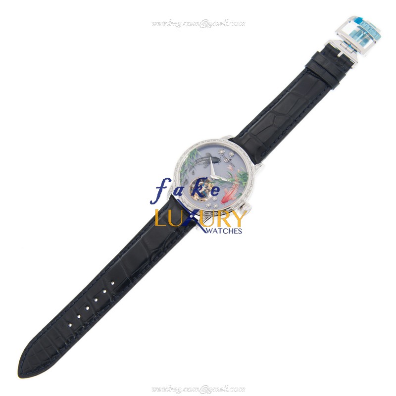 Jaeger-Lecoultre Q50834E1 Master Ultra Thin Auto 18kt White Gold Diamond Replica Watch - Image 2