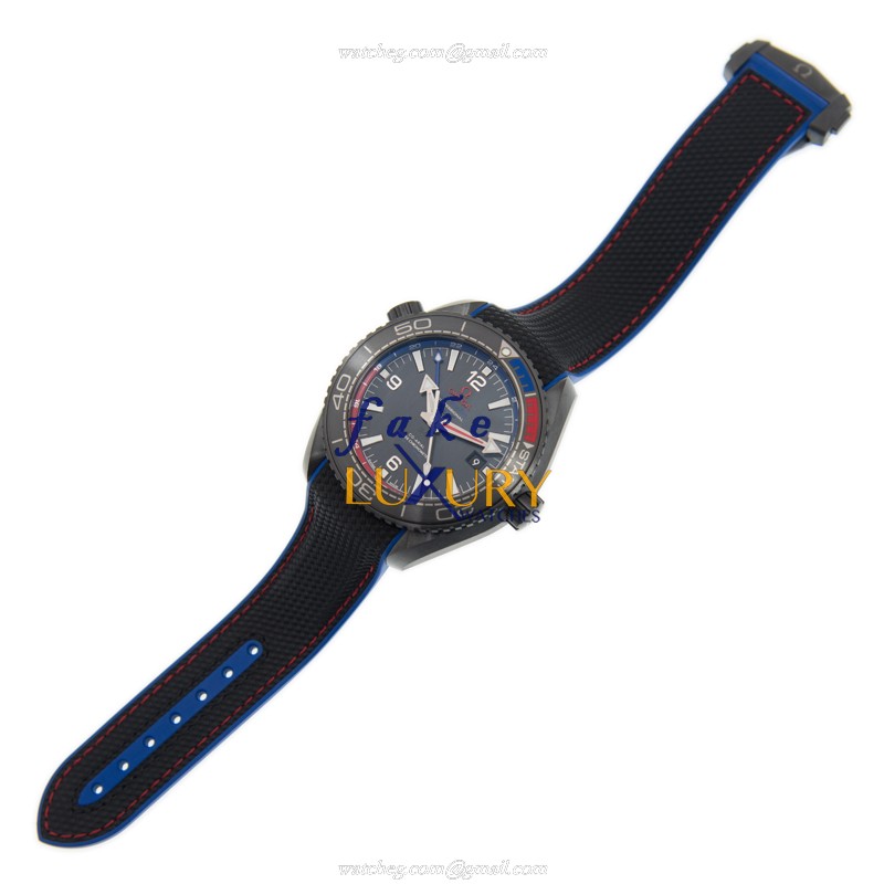 Omega 215.92.46.22.01.004 Automatic Ceramic Replica Watch - Swiss Movement, 45.5mm Case, Black Dial - Image 2