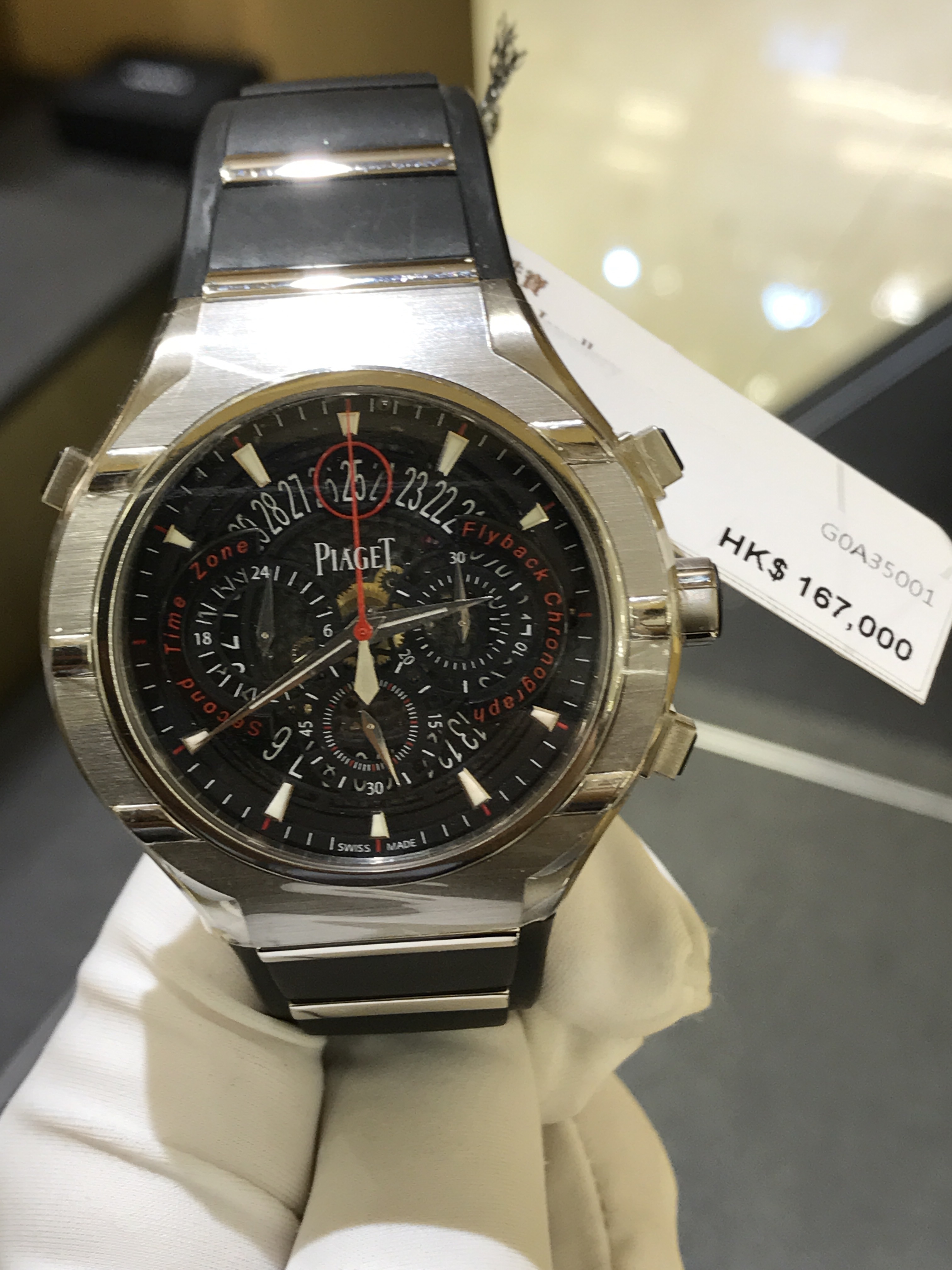 Piaget G0A35001 POLO Automatic Titanium Black Dial Silver Strap Replica Watch - Image 5