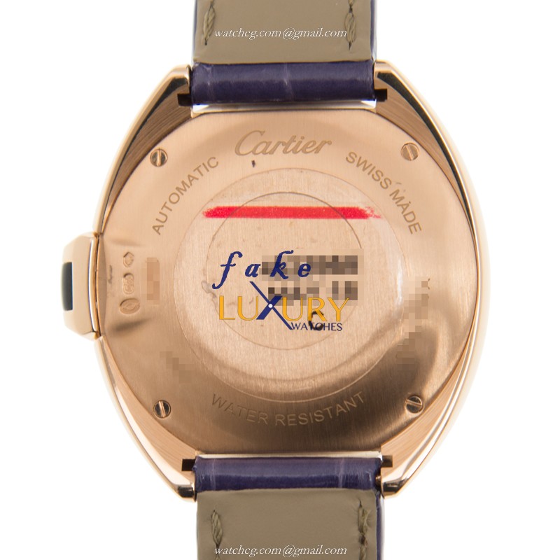 Cartier WJCL0031 Cle De Cartier Automatic 18kt Rose Gold Replica Watch, Auto Movement, White Dial - Image 3