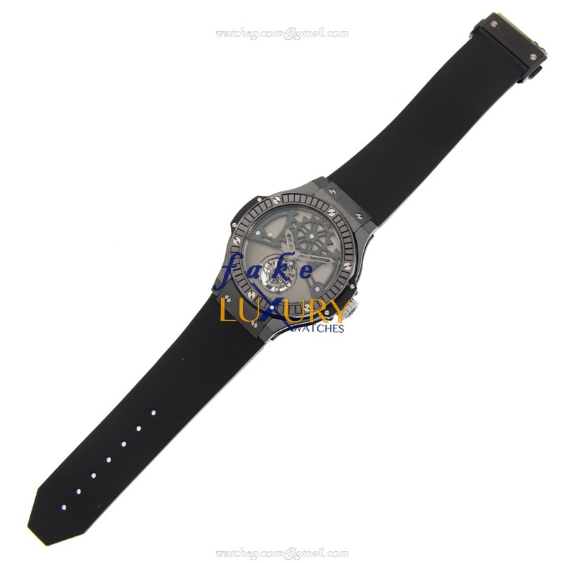 305.CD.0002.RX.1900 - Hublot Big Bang Manual Wind Ceramic Replica Watch - Gray Dial - Black Rubber - Image 2