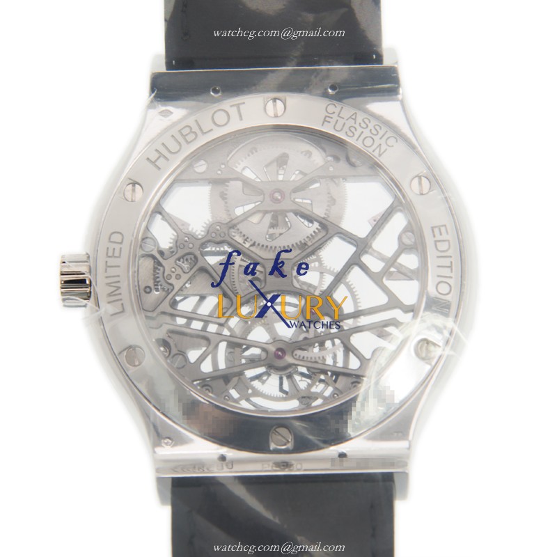 Hublot 505.TX.0170.LR Manual Wind Titanium Gray Dial Alligator Strap Replica Watch - Image 3